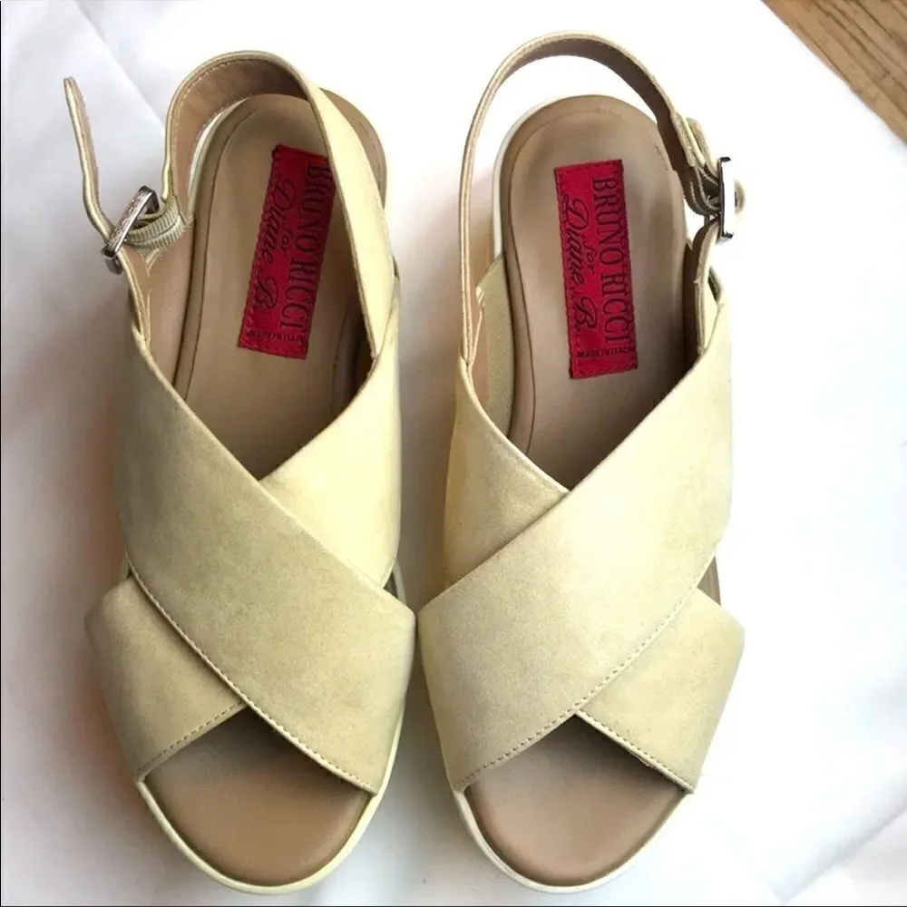 Bruno Ricci for Diane B. platform sandals.…